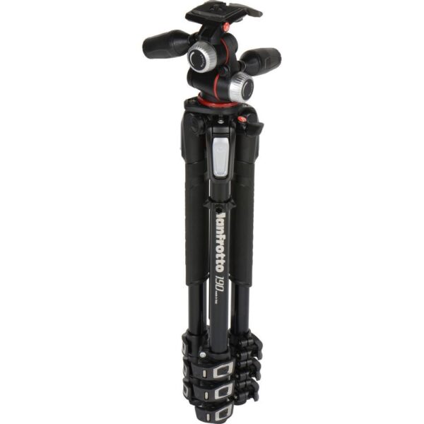 Manfrotto MK190XPRO4-3W 190serisi/4sekmeli Tripod ve 3yönlü Başlıklı Kit - Görsel 3