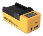 Patona 4525 Standart Seri Synchron Usb Şarj Aleti Sony Np-Fm50 Np-F550 Np-F750 Np-F970 With Lcd - Görsel 3