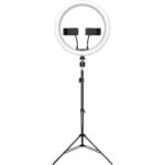 FC R68 12.5'' Çift Telefon Tutuculu Ring Light - Tiktok - Youtube - Kuaför - Makyaj - (Işık Ayağı He