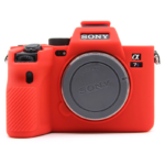 Andoer (Sony A7IV A7 IV) İçin Koruyucu Silikon Kılıf (Kırmızı)