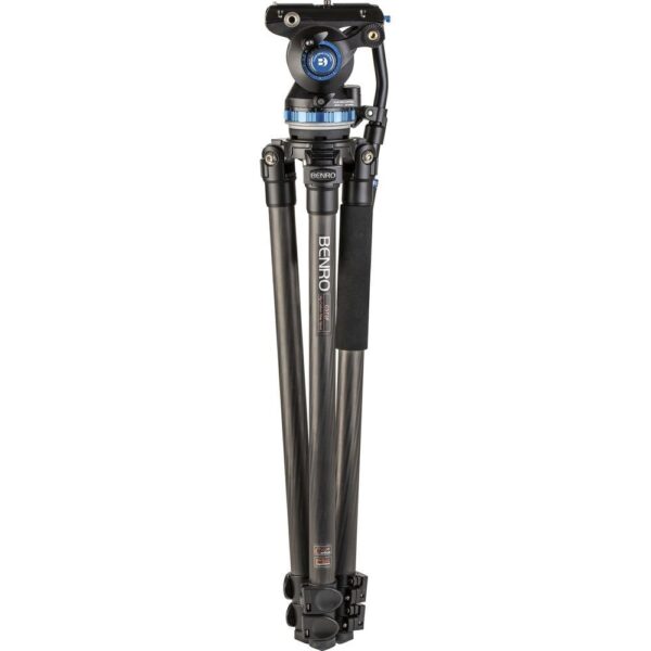 Benro C-373FBS8PRO Carbon Fiber Hidrolik Profesyonel Video Tripod Kit - Görsel 3