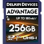 Delkin Devices 256GB Advantage 180/150MB/s UHS-I V30 SDXC Hafıza Kartı
