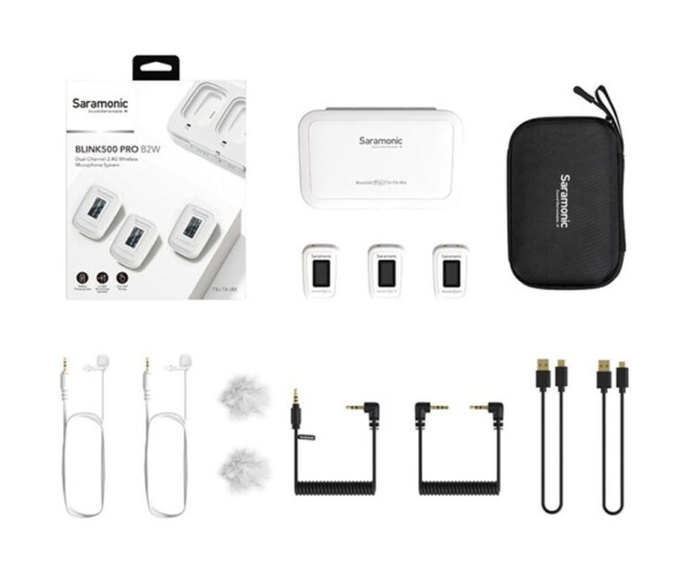 Saramonic Blink500 Pro B2W İkili Yaka Mikrofonu - Beyaz - Görsel 4