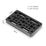 SmallRig 1598 1/4 - 3/8-16 Vida Delik Plakası Cheeseplate - Görsel 2