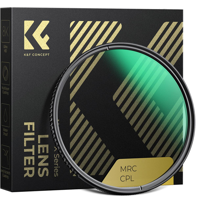 K&F Concept Polarizasyon Filtresi 82mm CPL Filtre MRC 28x Sertleştirilmiş Nano-X Serisi