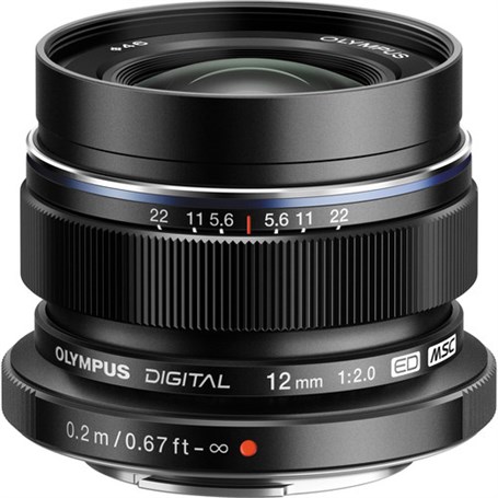 Olympus M. Zuiko 12mm f2 ED (Siyah)