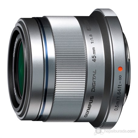 Olympus M.Zuiko Digital 45mm f/1.8 Lens (Silver)