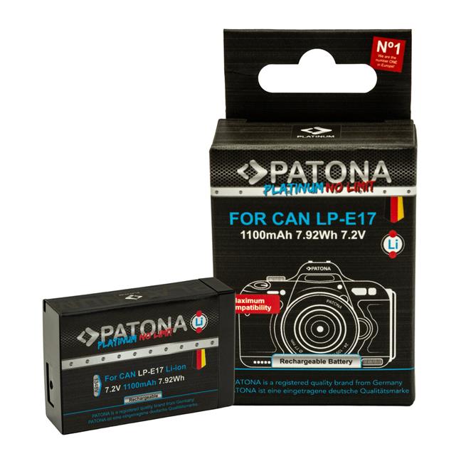 PATONA 1352 Platinum Battery    Canon LP-E17 USB-C